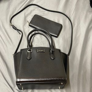 Black Kate spade purse, With a matching black Wallet (Not Kate spade)